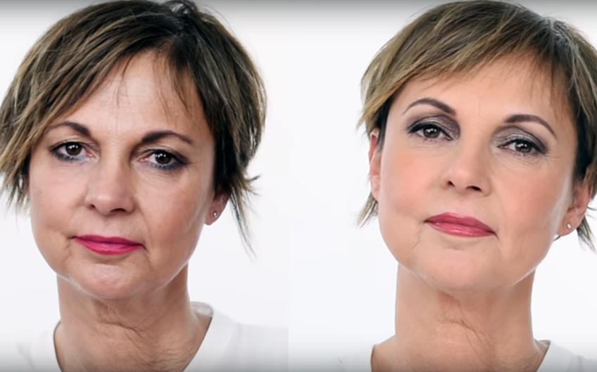 Cruelty-free makeup for women over 50 - Before and After