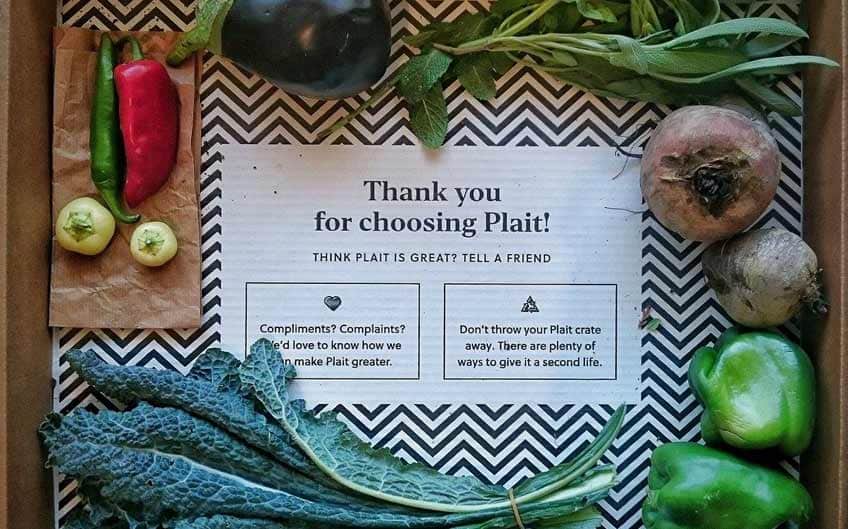 Organic food subscription box