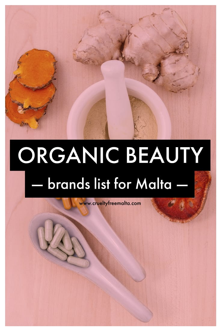 Organic beauty brands list for Malta