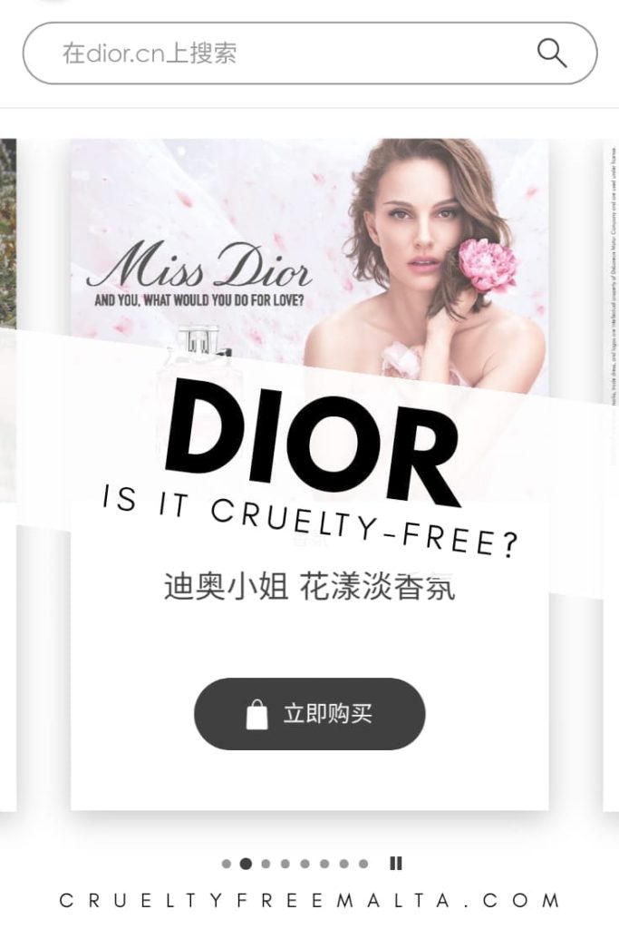 Is Dior crueltyfree in 2022?