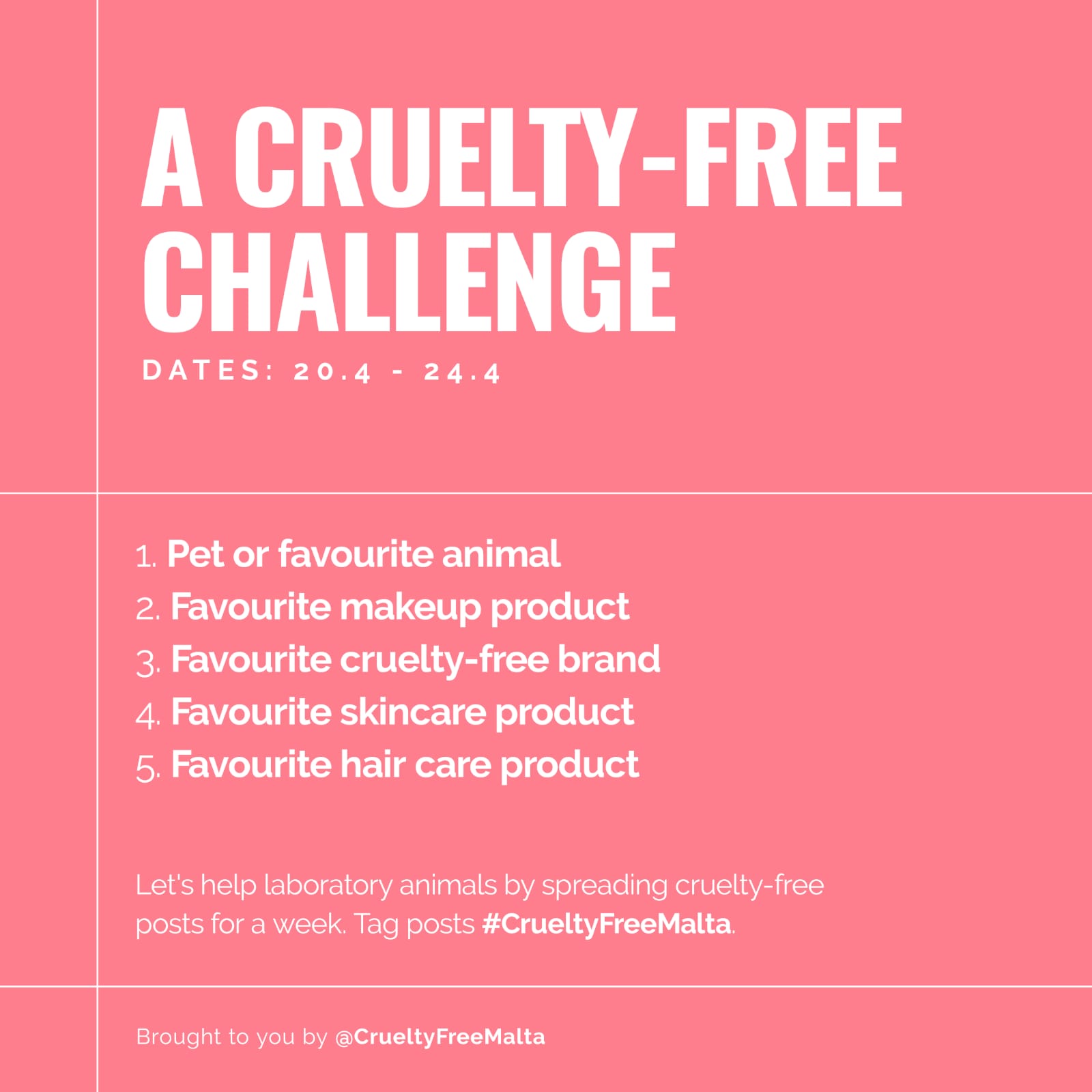 Cruelty-free Challenge