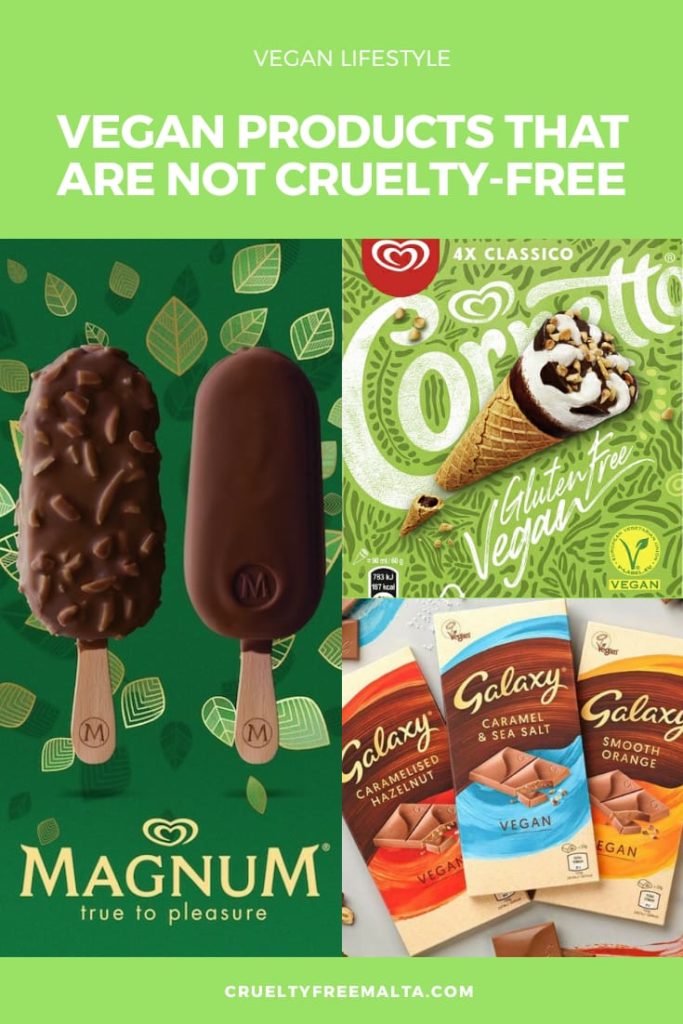 Vegan food products that are not cruelty-free